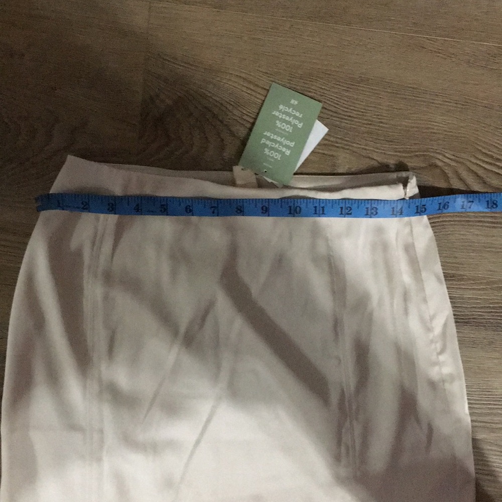 H & M NWT LACE TRIM DOUBLE SLIT SATIN STRETCH PENCIL SKIRT SIZE 4 - Picture 8 of 10